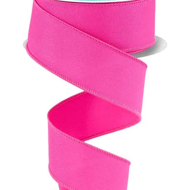 1.5"X10YD DIAGONAL WEAVE FABRIC - FUCHSIA - RGH130507
