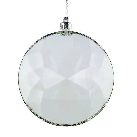 120MM FACETED FLAT DIAMOND ORNAMENT - SAGE GREEN - XJ7553X8