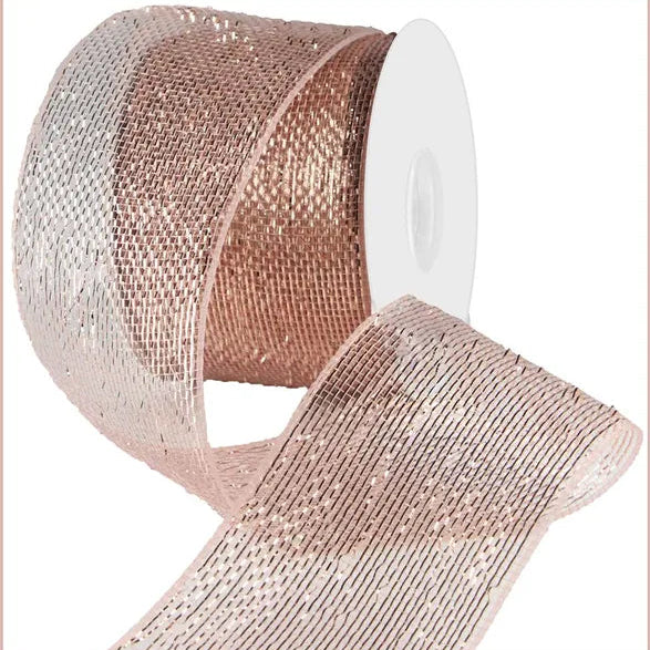 4"X25YD METALLIC - NEW ROSE GOLD W/FOIL - RS2005NF