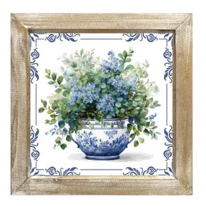 8"SQ CHINOISERIE POT - BLUE - AP041899-B