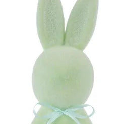 12.5"HX4"L STANDING RABBIT WITH BOW - MINT GREEN - HE740284