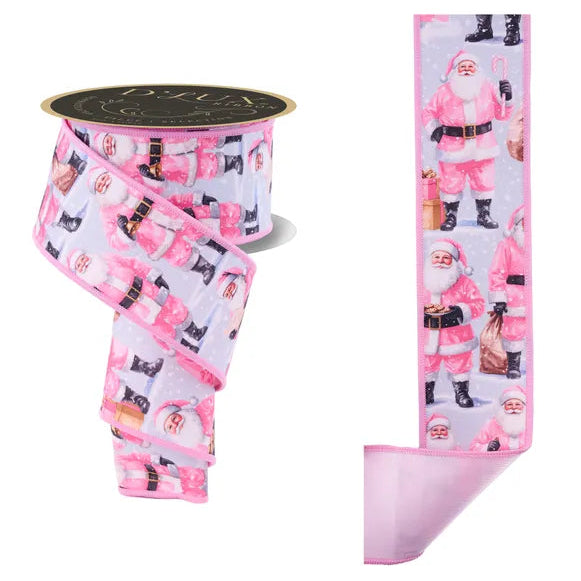 2.5"X10YD SANTA CLAUS/FUSED - D'LUX - WHITE/PINK/BLUE - LX1274C2