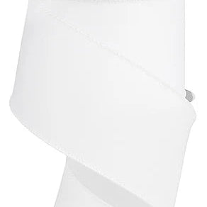 2.5"X10YD DIAGONAL WEAVE FABRIC - WHITE - RGE120327