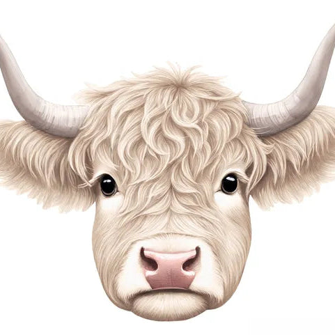 15.5"LX12.25"H HIGHLAND COW - BLONDE - MD1757K7