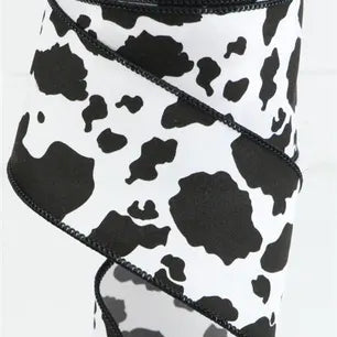 2.5"X10YD COWHIDE PRINT - WHITE/BLACK -RG169027