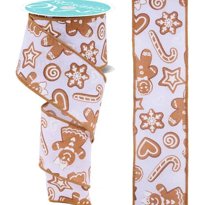2.5"X10YD GINGERBREAD - WHITE/BROWN/TAN - RGH136527