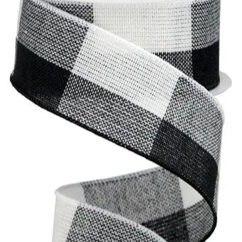 2"X10YD WOVEN CHECK - BLACK/WHITE - RGA1548X6