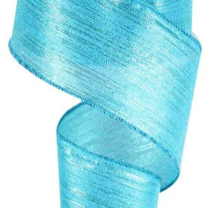 2.5"X10YD VERTICAL METALLIC STRIPE - TURQUOISE - RGC130034