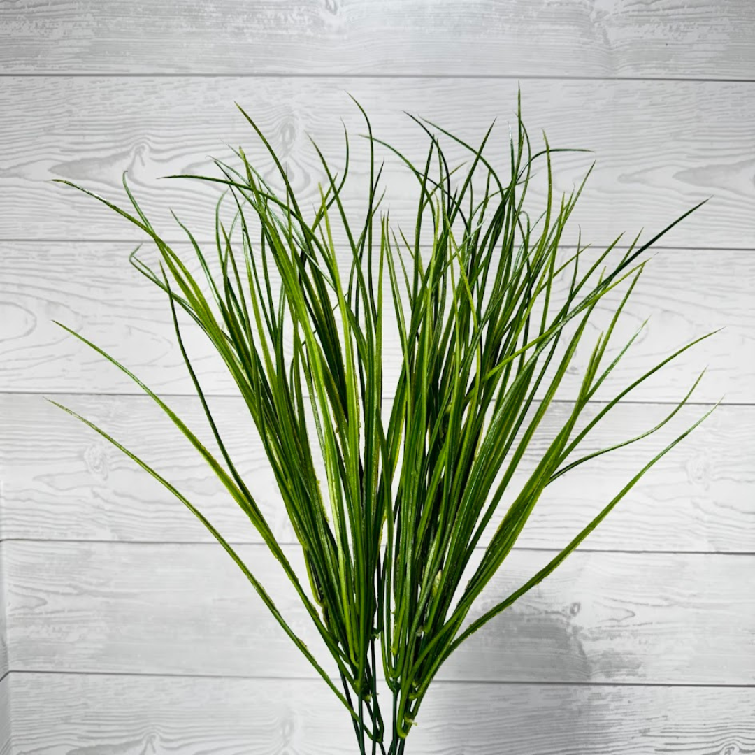 PLASTIC LONG GRASS BUSH X9 - 43861 * DOUBLE ORANGE