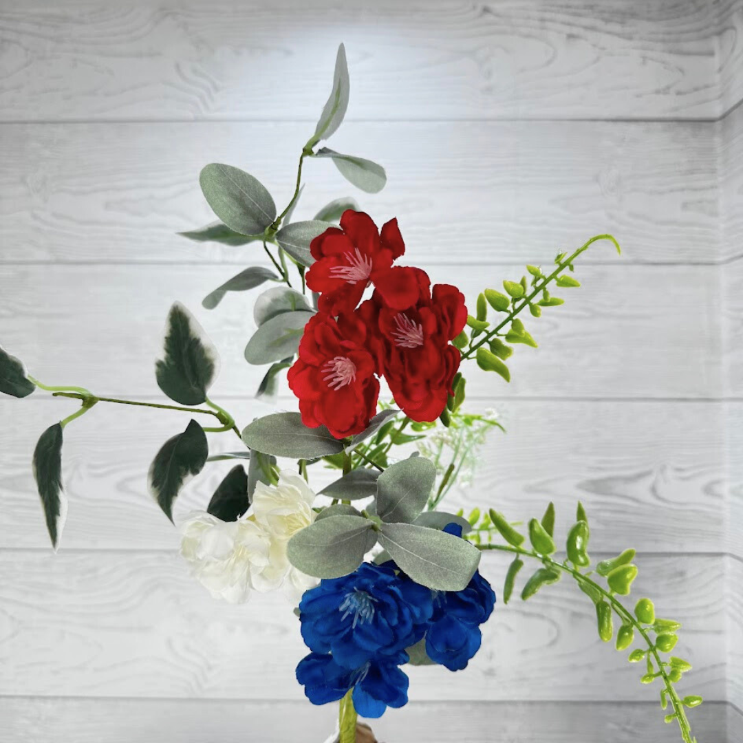 20" PATRIOTIC HYDRANGEA -RED, WHITE, & BLUE - 64040