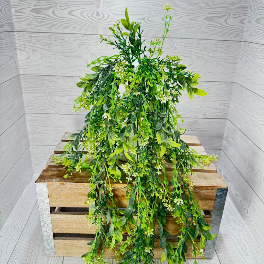 31" MIXED GREENERY HANGING - 81583 * DOUBLE ORANGE