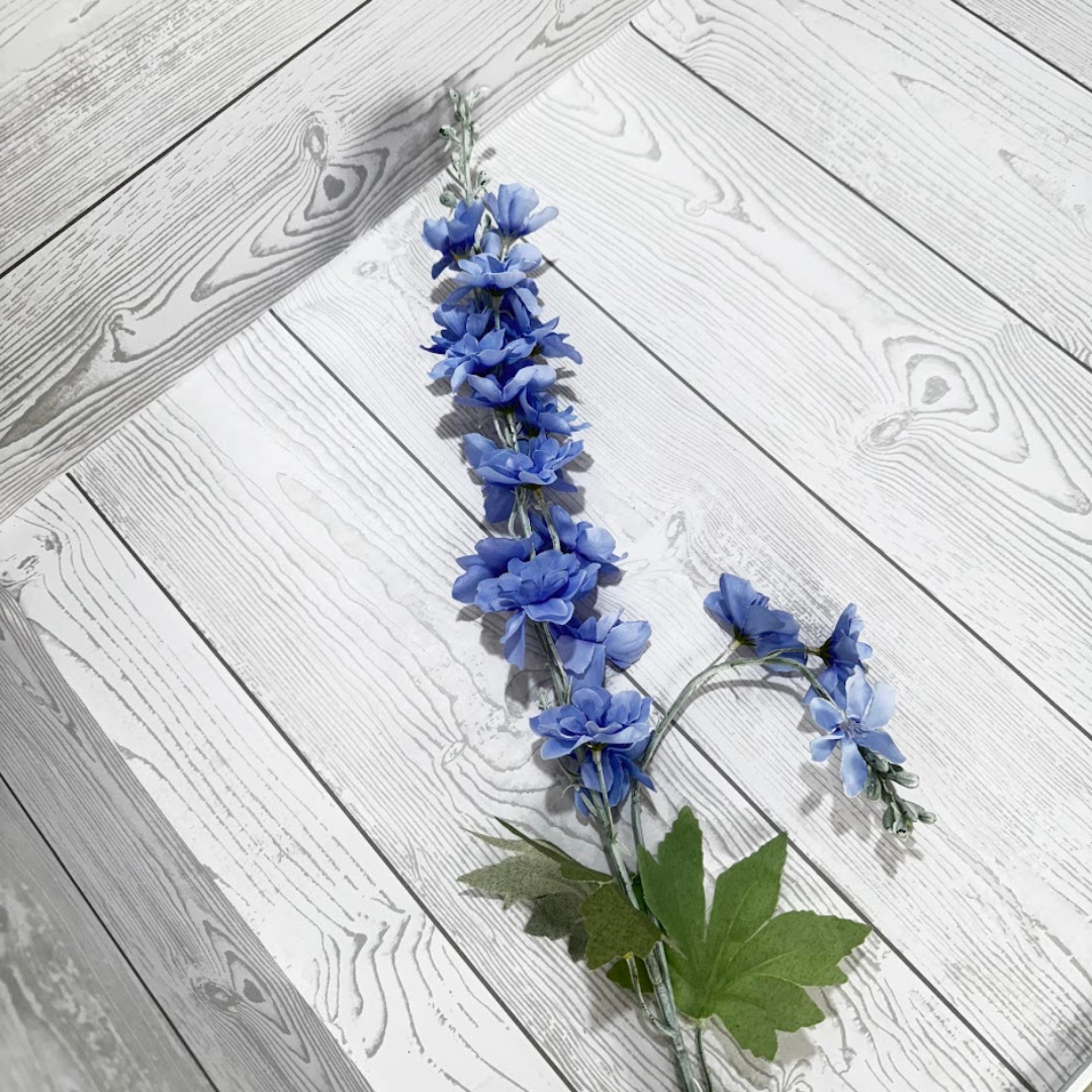 GARDEN DELPHINUM SPRAY 34" - PERIWINKLE - DCSP3002PW * DOUBLE GREEN