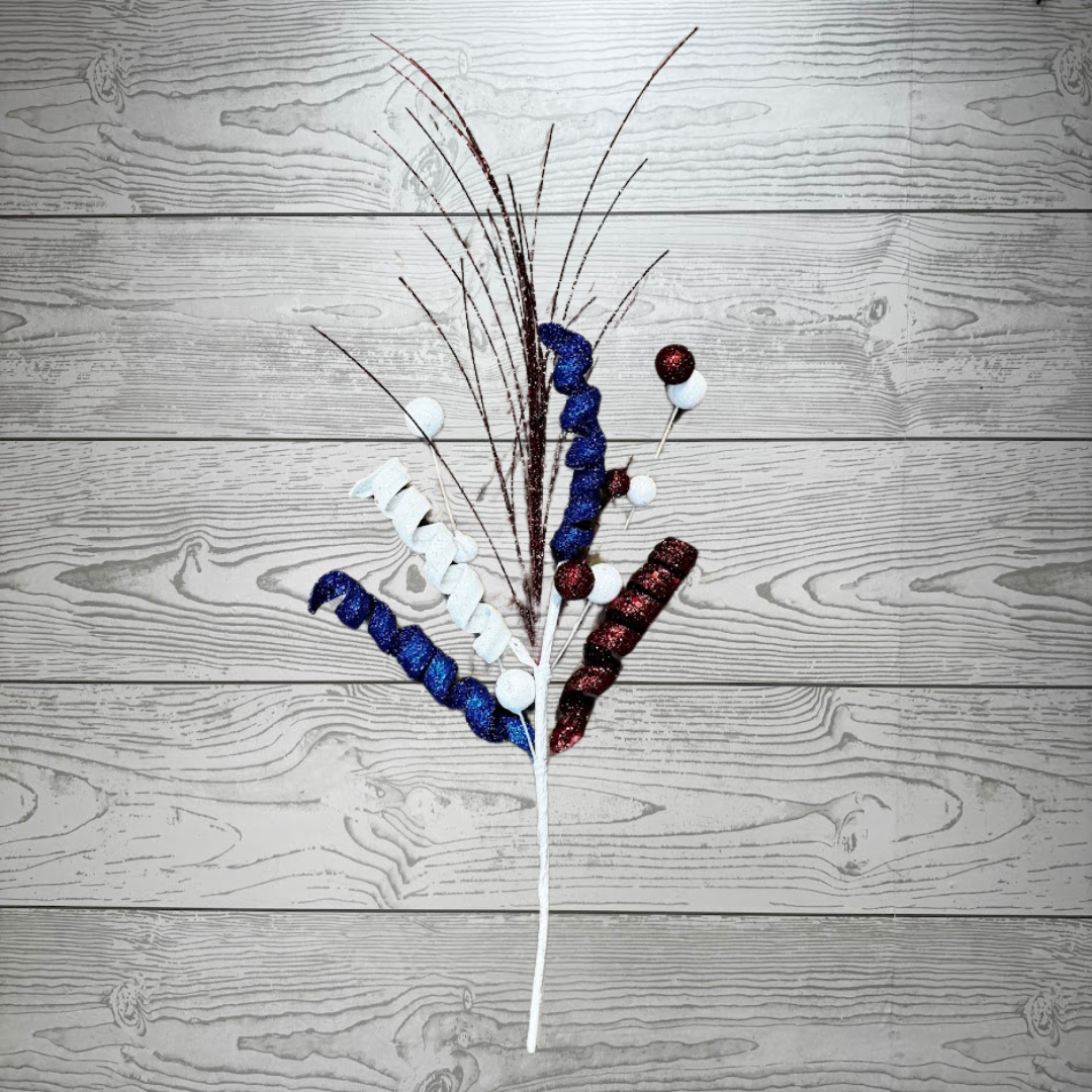 GLITTER CURLY BALL PICK 18"L - 74086RWB