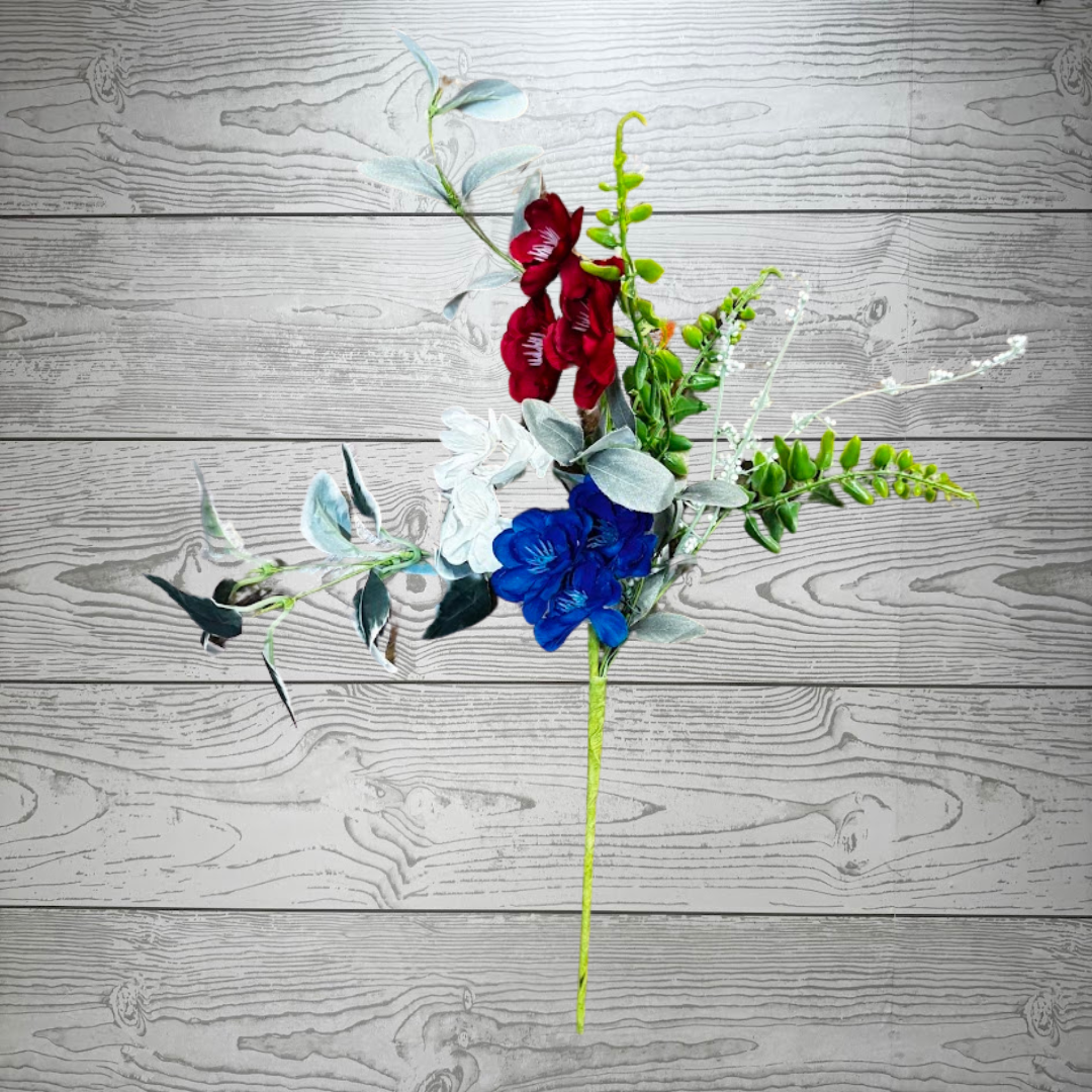 20" PATRIOTIC HYDRANGEA -RED, WHITE, & BLUE - 64040