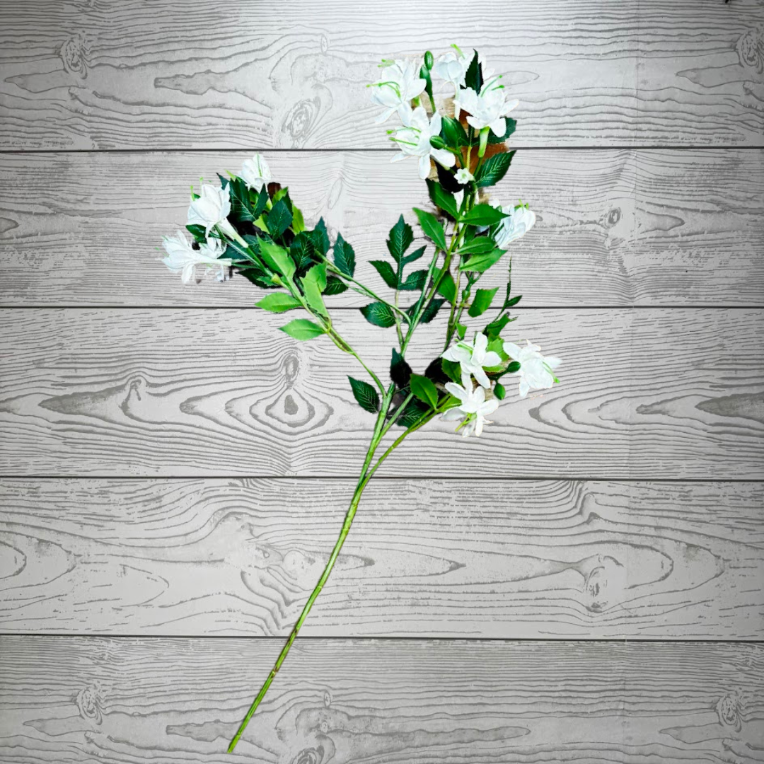 WHITE FLOWERING STEM X17 HEAD - 50161 * GREEN