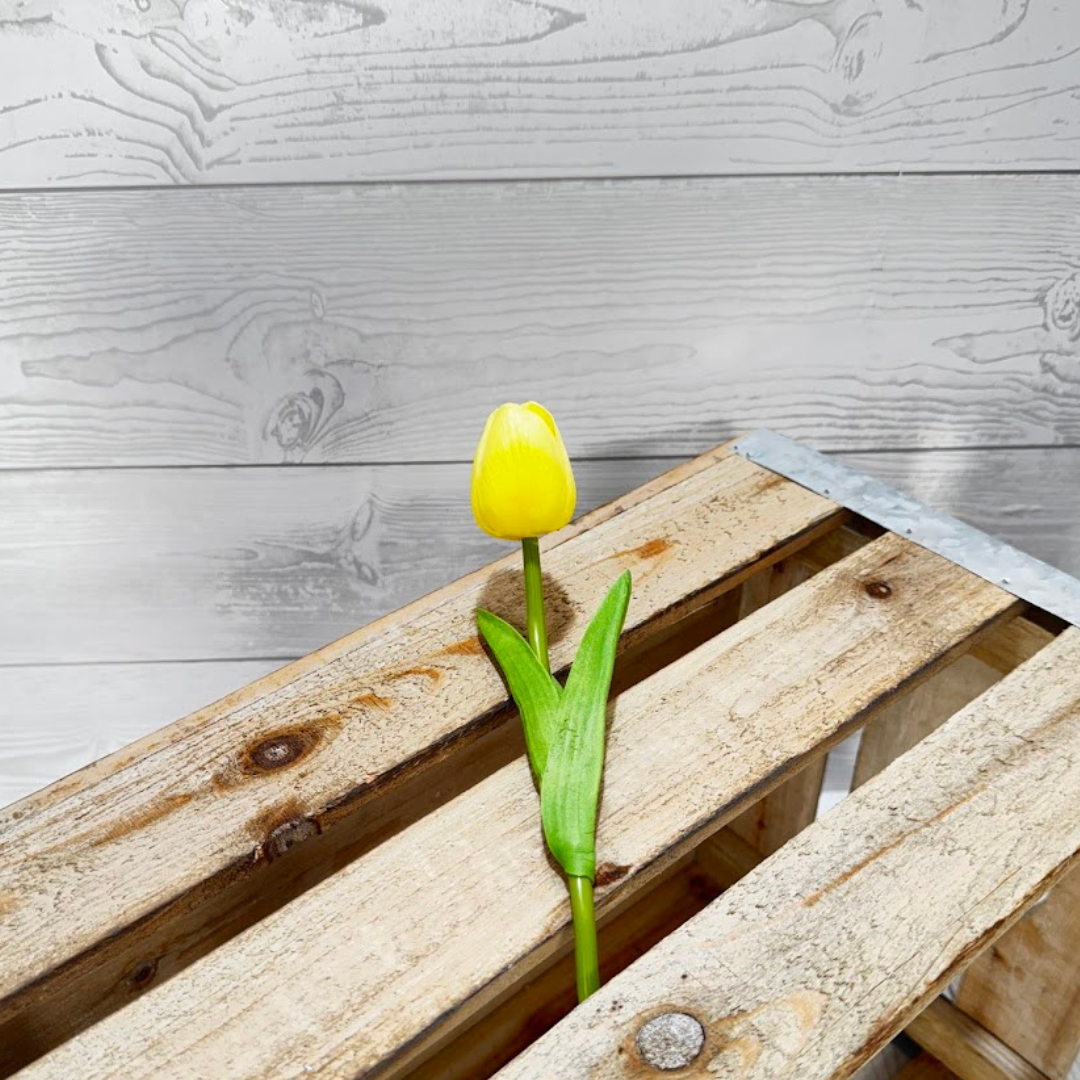 SINGLE YELLOW TULIP - 11399B-FELT