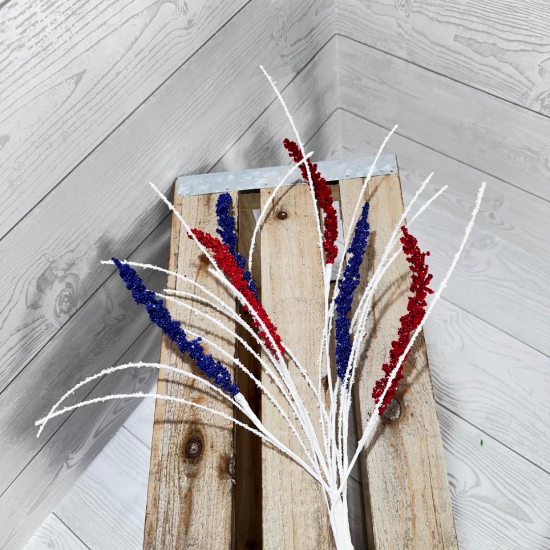 RED, WHITE, BLUE FOXTAIL SPRAY X5 H24 - 63325RWB