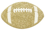 5"W X 3.125"H GLITTER FOOTBALL - GOLD/WHITE - MD0271AW