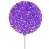 120MM GLITTER SPRINKLE LOLLIPOP W/STICK - PURPLE - XC120423