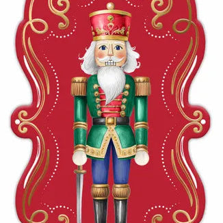 11.5"HX6.75" NUTCRACKER FRAME SIGN - RED/EMERALD/BLUE/GOLD - MD179324