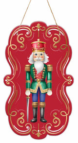 11.5"HX6.75" NUTCRACKER FRAME SIGN - RED/EMERALD/BLUE/GOLD - MD179324