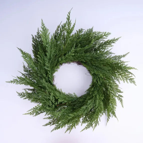 24"DIA ARBORVITAE WREATH - GREEN - XX9436