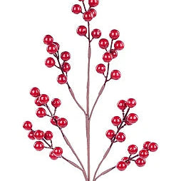 17"L WATERPROOF BERRY SPRAY - SHINY RED - EW013924