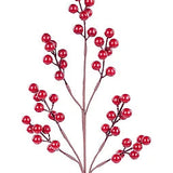 17"L WATERPROOF BERRY SPRAY - SHINY RED - EW013924