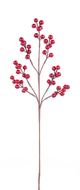 17"L WATERPROOF BERRY SPRAY - SHINY RED - EW013924