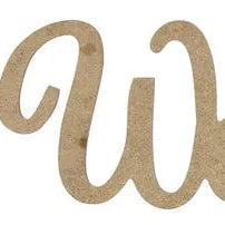 15.25"W WELCOME MDF OUTLINE - NATURAL - AB2345