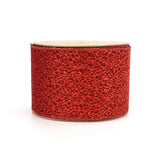 4"X10YD MESH WIRED RIBBON - RED - WR-10254-100-10