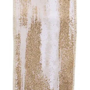 2.5"X10YD GLITTER PAINT STROKES - GOLD/DARK CREAM/WHITE -RGH14583R