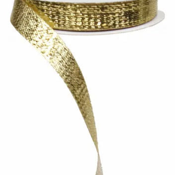 5/8"X25YD METALLIC RIBBON - GOLD - RJ201908