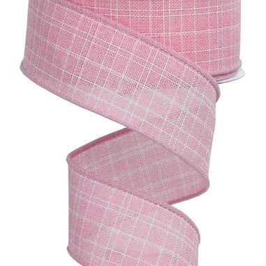 1.5"X10YD CHECK ROYAL BURLAP - PINK - RGE120922