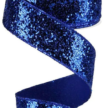 1.5"X10YD LARGE GLITTER - ROYAL BLUE - RGA130025