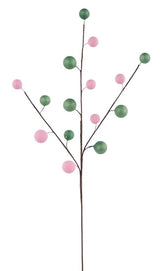 20"L METALLIC BERRY SPRAY - PINK/SAGE GREEN - EC5840E9