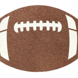 5"W X 3.125"H GLITTER FOOTBALL - BROWN/WHITE - MD027104
