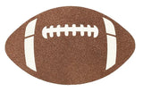 5"W X 3.125"H GLITTER FOOTBALL - BROWN/WHITE - MD027104
