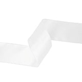 4"X10YD WIRED SHIMMER SATIN RIBBON - WHITE W/ WHITE BACKING - 2300W-029-100E