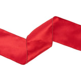 4"X10YD WIRED SHIMMER SATIN RIBBON - RED WITH RED BACKING - 2300W-250-100E