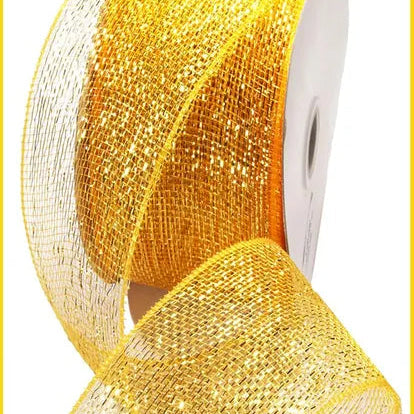 2.5"X25YD METALLIC - BRIGHT GOLD W/GOLD FOIL - RS200453