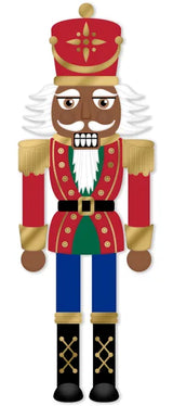 24"HX8.2"L TRADITIONAL NUTCRACKER SIGN - BROWN/RED/WHITE/GOLD - MD167102