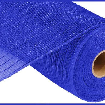 10"X10YD METALLIC MESH - ROYAL BLUE W/ BLUE FOIL - RE130125