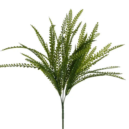 20"H BEADED FERN BUSH - TT GREEN - FG6715