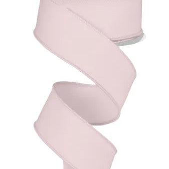 1.5"x10YD DIAGONAL WEAVE FABRIC - PALE PINK - RGE120215
