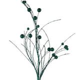32"L GLITTER/SEQUIN BERRY/FISHLINE SPRAY - HUNTER GREEN - XS161912