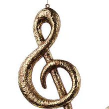 11.5"-12.25"H MUSIC NOTES ORNAMENT - GOLD - XJ717308-1