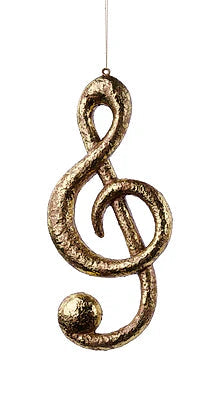 11.5"-12.25"H MUSIC NOTES ORNAMENT - GOLD - XJ717308-1