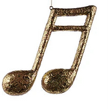 11.5"-12.25"H MUSIC NOTES ORNAMENT - GOLD - XJ717308-3