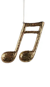 11.5"-12.25"H MUSIC NOTES ORNAMENT - GOLD - XJ717308-3